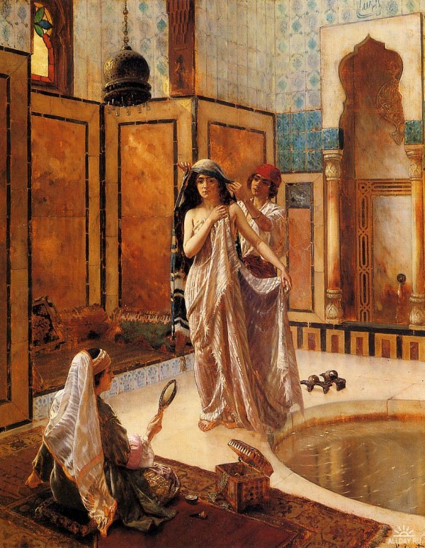 The harem bath by Rudolf Ernst